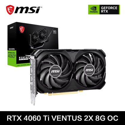 Geforce RTX 4060Ti VENTUS 2X BLACK 8G OC Gaming Graphics Card 8G GDDR6 128-Bit PCI-E 4.0 HDMI DP 8Pin Desktop Video Card New