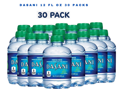 Dasani Purified Water, 12 Fl Oz (Pack of 30)