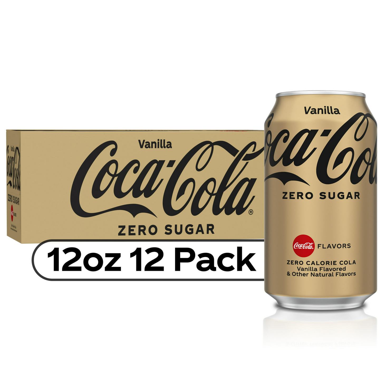 Coca-Cola Zero Sugar Vanilla Soda Pop, 12 fl oz, 12 Pack Cans