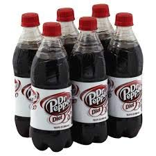 Diet Dr Pepper Bottles 16.9 oz (12 Pack)