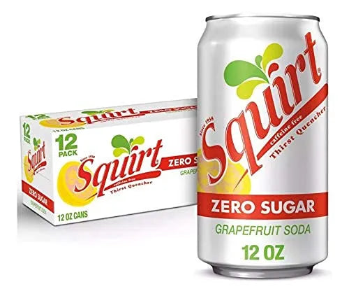 Squirt Citrus Zero Sugar, 12 oz Cans, 48 Units