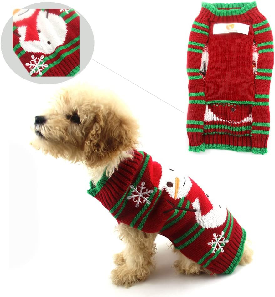 Dog Snow Sweaters Snowman Sweaters Xmas Dog Holiday Sweaters New Year Christmas Sweater Pet Clothes for Small Dog and Cat(Snowman,Xxl)