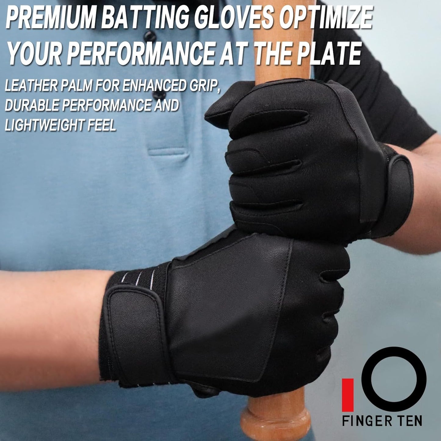 Batting Gloves Men Youth Adult for Baseball Softball Cabretta Leather Batting Glove 1 Pair, Mens Boys Girls Pro Grip Gloves