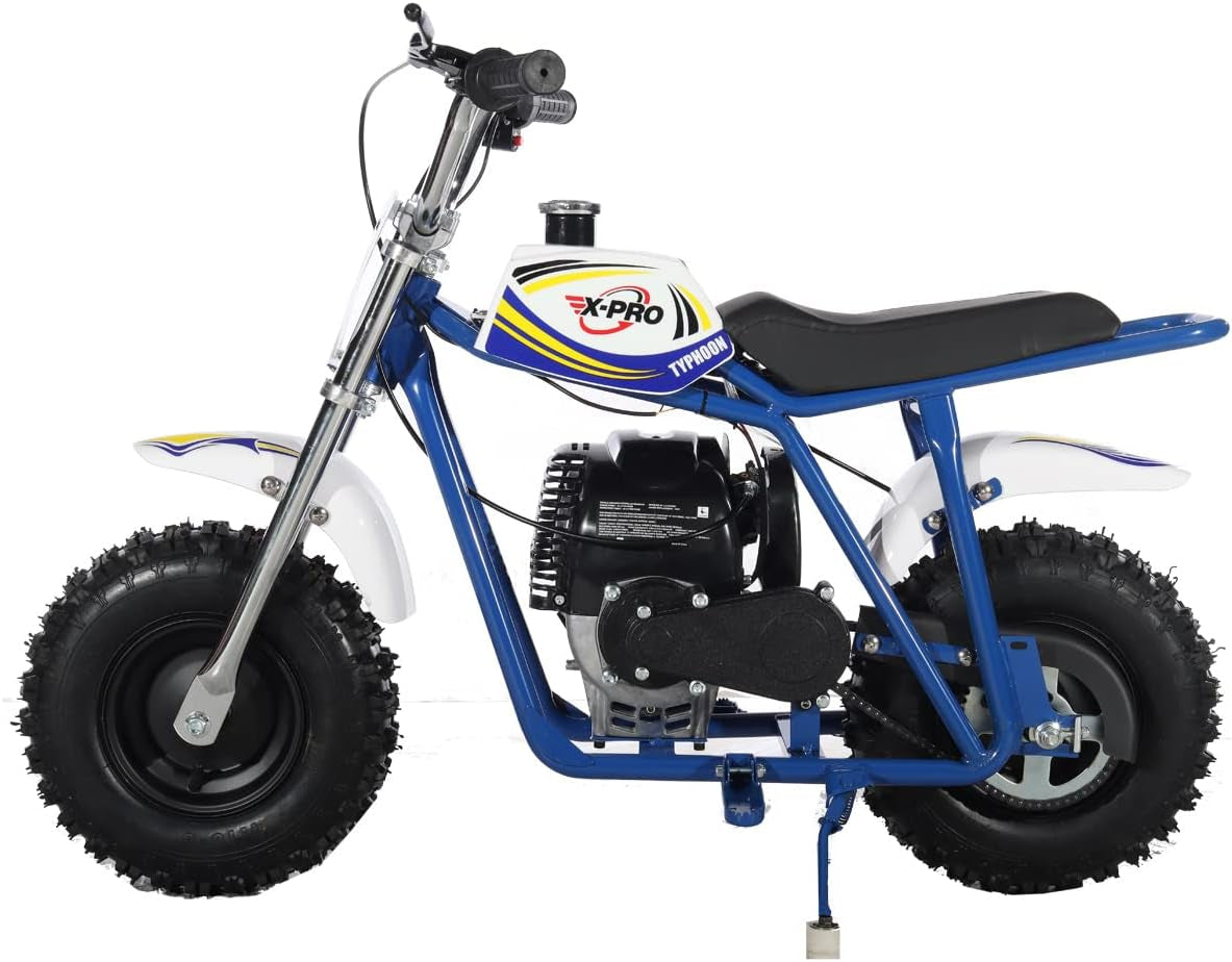 40Cc Mini Dirt Bike Mini Pit Bike Dirt Bikes Motorcycle Gas Power Bike off Road (Blue)