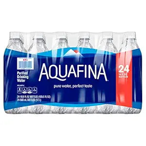 Aquafina Purified Bottled Drinking Water, 16.9 oz, 24 Pack Bottles