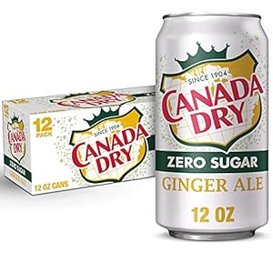 Canada Dry Diet Ginger Ale, 12oz Can (Pack of 18, Total of 216 Oz)