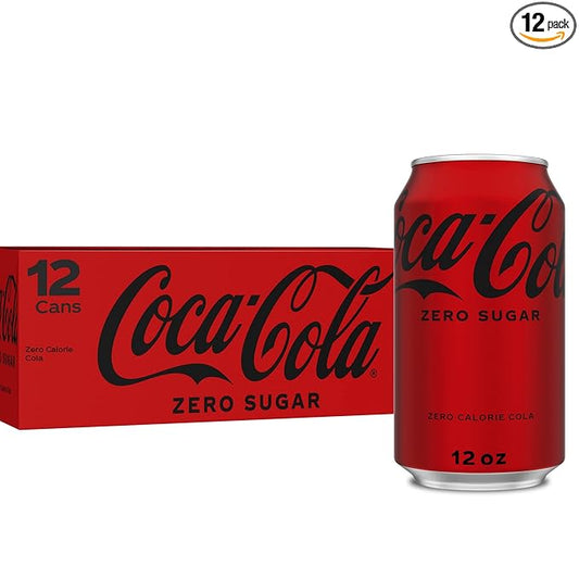 Coca-Cola Zero Sugar Soda 12oz Cans (Pack of 12)