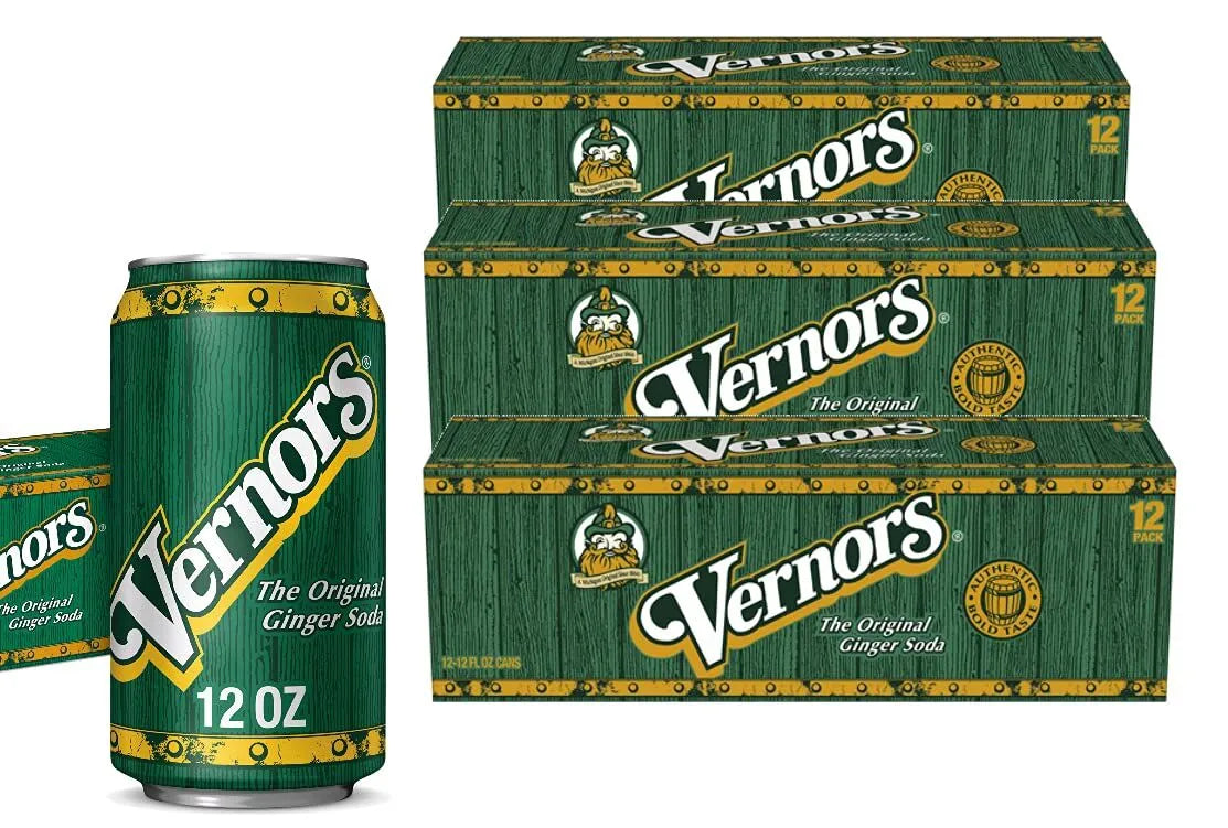 Vernors Classic Original Ginger Ale Soda Soft Drink - 3 Cases (36 Cans)