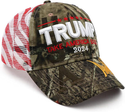 Trump 2024 Hat, Donald Trump 2024 Cap Take America Back MAGA USA Embroidery Adjustable Baseball Cap