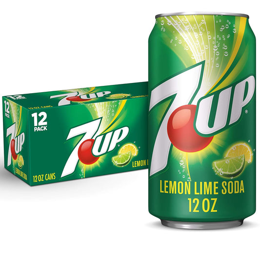 7UP Lemon Lime Soda, 12 fl oz cans, 24 pack