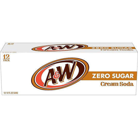 A&W, Diet Cream Soda, 12 Count (12 Pack)