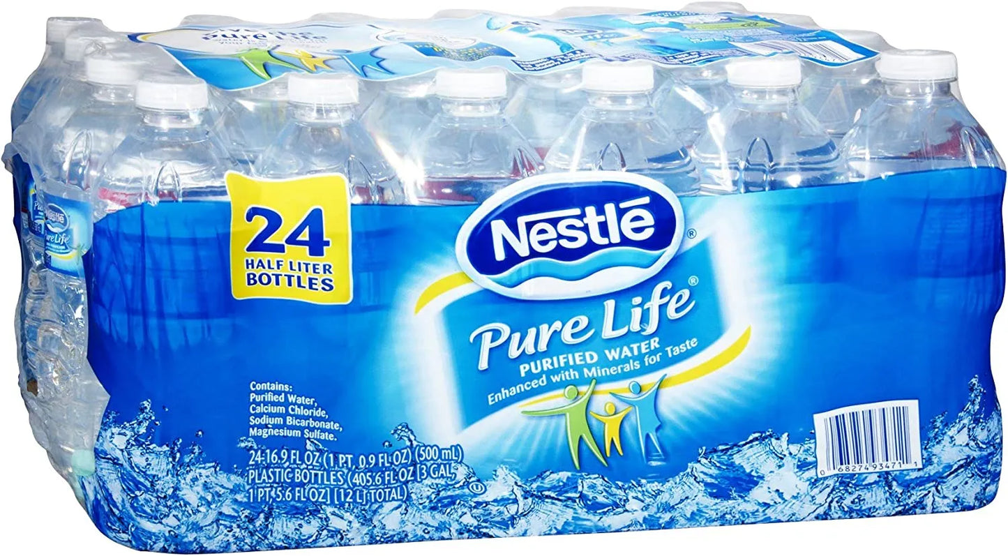 Pure Life 571863 Nestle Pure Life Water 16.9 Oz. 24/Carton (110109)