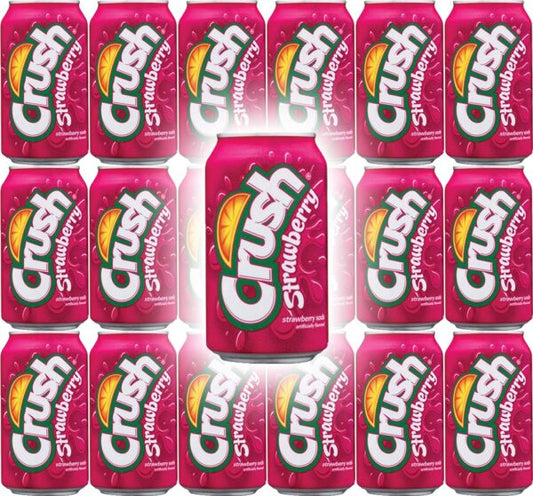 Crush Strawberry Soda, 12 Fl Oz Cans (Pack of 24)