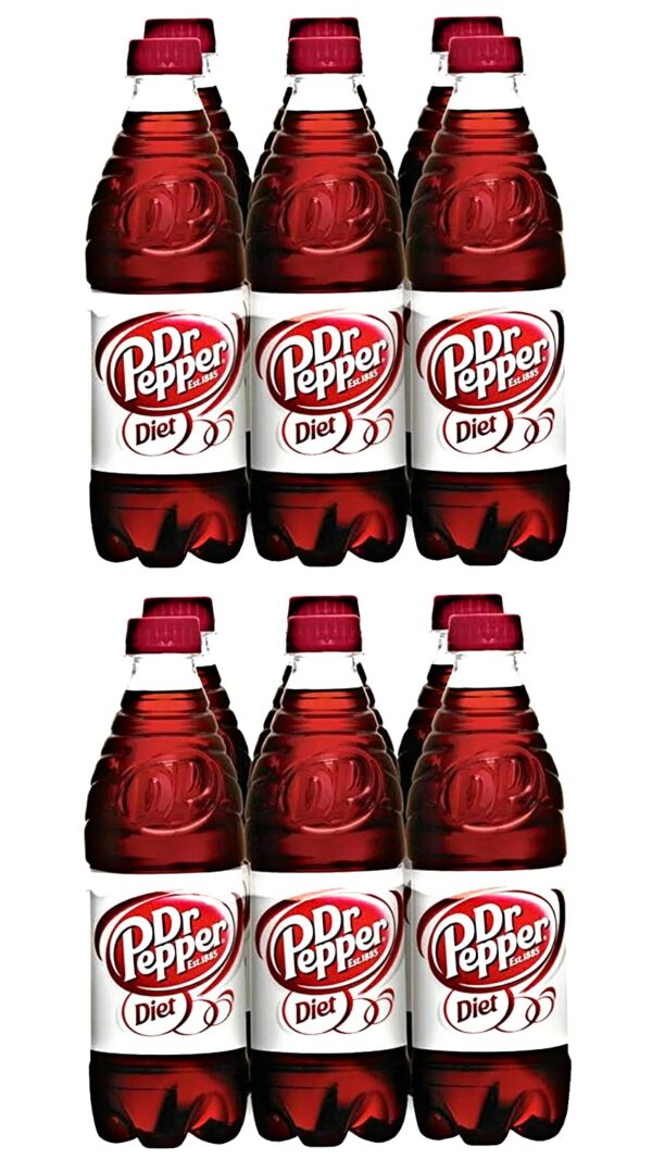 Dr. Pepper Diet Soda, 16.9 Ounce (24 Bottles)