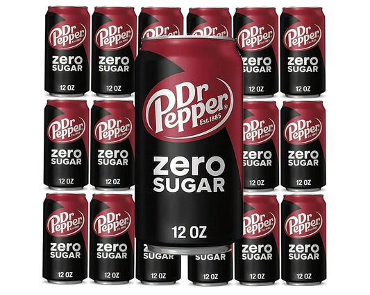 Diamond coast Dr Pepper Zero Sugar, 12 fl oz , 18 cans, total 216 fl oz, 12 Fl Oz (Pack of 18)