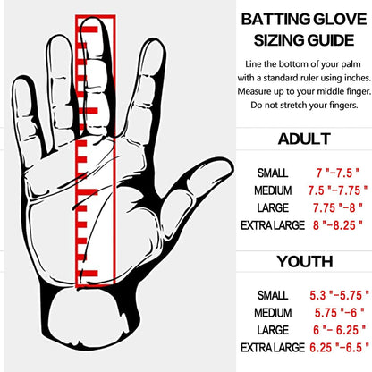 Batting Gloves Men Youth Adult for Baseball Softball Cabretta Leather Batting Glove 1 Pair, Mens Boys Girls Pro Grip Gloves