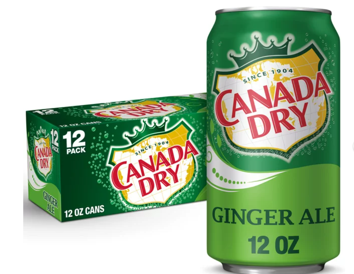 Canada Dry Ginger Ale Soda, 12 fl oz cans, 12 pack