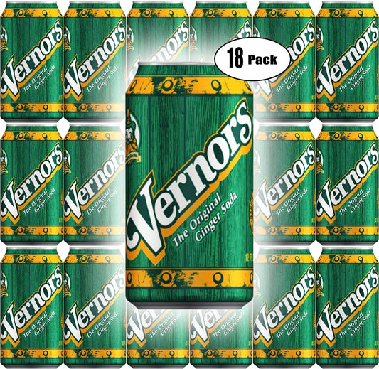 Vernors Ginger Soda, 12oz Can (Pack of 18, Total of 216 Oz)