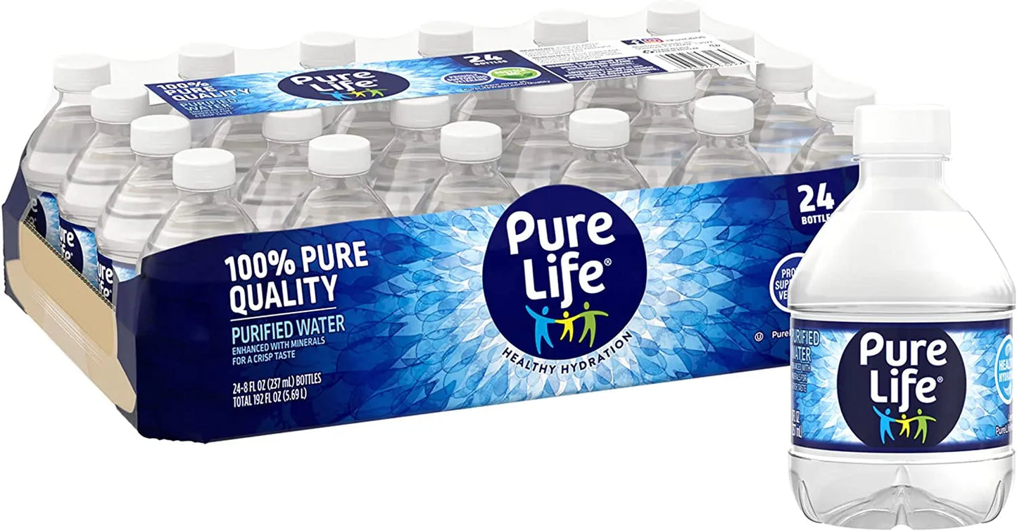 Nestle Water Nestle Pure Life, 8 Fl Oz, Pack of 24